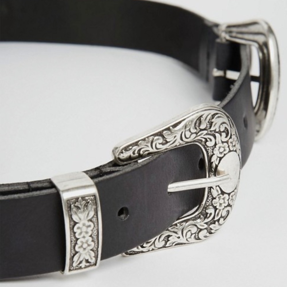 ASOS Leather Double Buckle Western Waist/Hip Belt